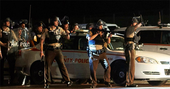 La policía en Ferguson