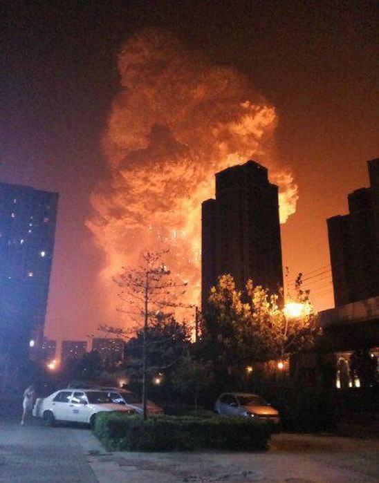 Incendio por explosiones en China