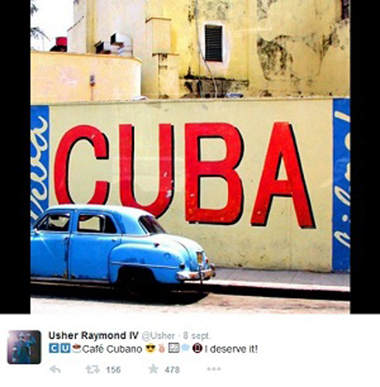 Usher Terrence visita La Habana