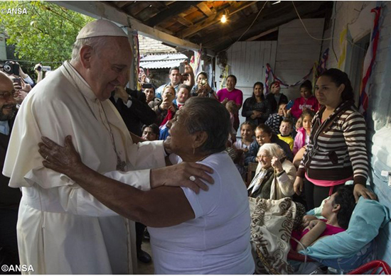 El Papa con los vecinos de Bañado Norte