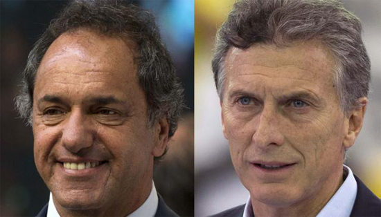 Scioli y Macri al balotaje en Argentina