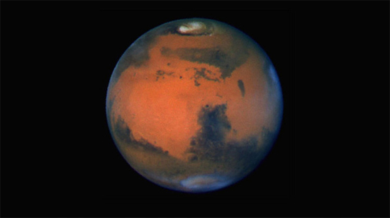 Agua en la superficie de Marte