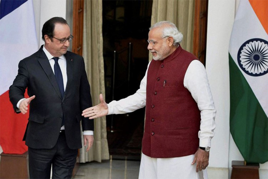 Visita del presidente francés a Delhi