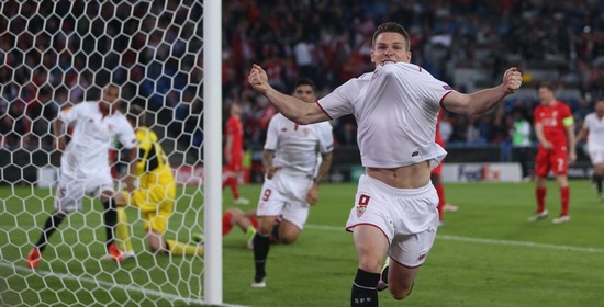 Gameiro celebra el gol
