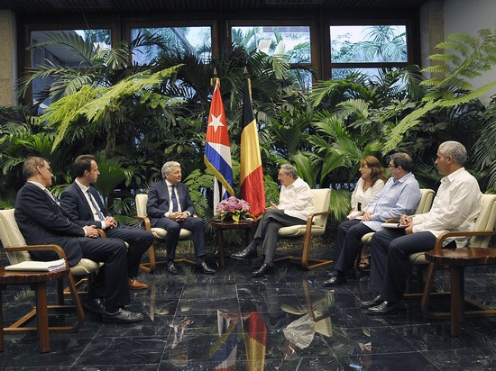 Raúl Castro y Didier Reynders