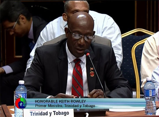 Keith Rowley, primer ministro de Trinidad y Tobago.