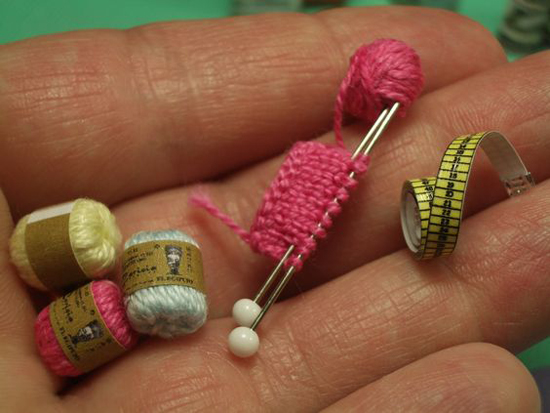 Bolas de estambre en miniatura