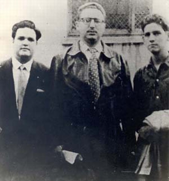 José Antonio Echeverría, Fidel Castro y René Anillo en México