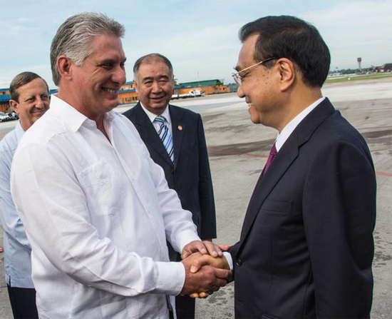 Miguel Díaz-Canel Bermúdez y Li Keqiang