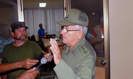 El General de Cuerpo de Ejército Ramón Espinos Martín, miembro del Buró Político y viceministro de las Fuerzas Armadas Revolucionarias