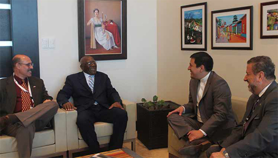 Vicepresidente del Consejo de Estado de Cuba Salvador Valdés sostiene encuentro en Ecuador. 