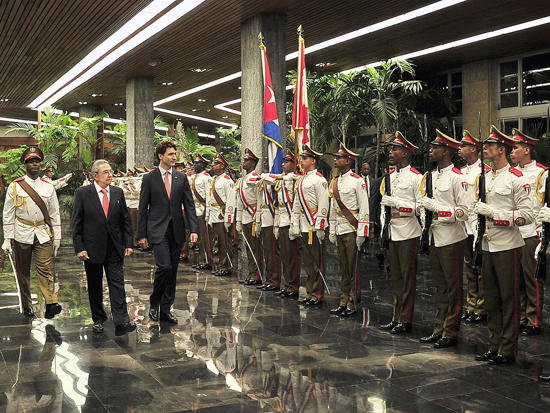 Raúl Castro Ruz recibe a Justin Trudeau, Primer Ministro de Canadá