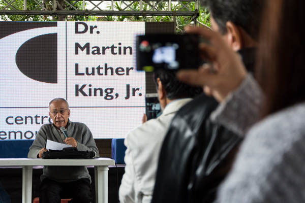 El Doctor Fernando Martínez Heredia, durante su intervención en el Taller
