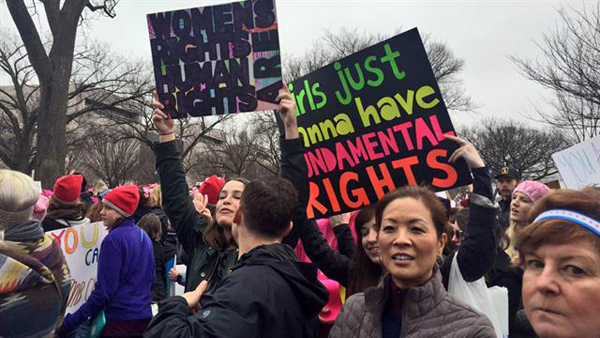 Marcha de Mujeres contra Donald Trump en Washington