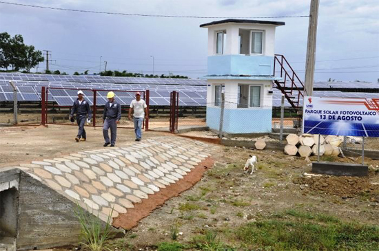 El parque fotovoltaico 13 de Agosto 