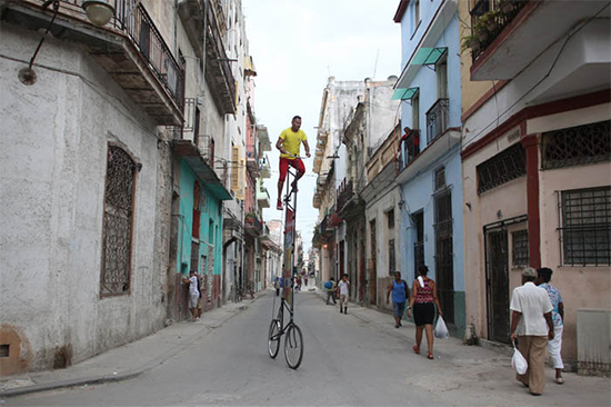 En una bici