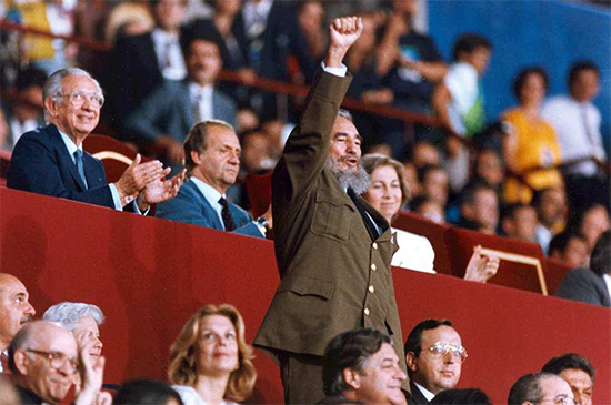 Fidel en los Juegos Olímpicos de Barcelona 92