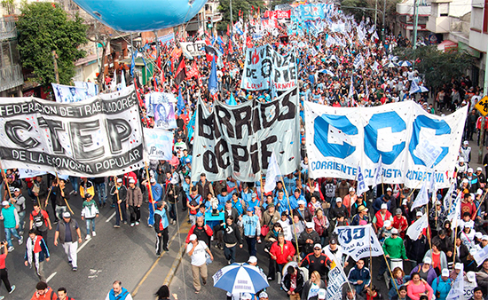 manifestación hasta la Plaza de Mayo. 