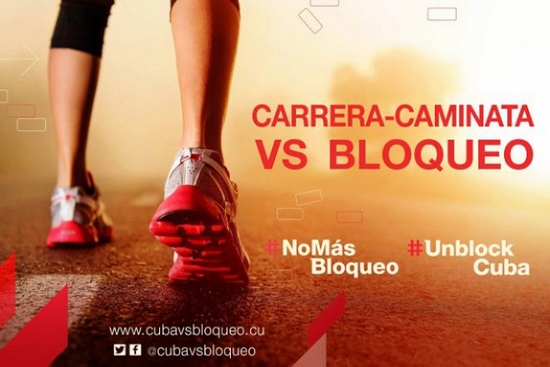 Carrera-caminata contra el bloqueo