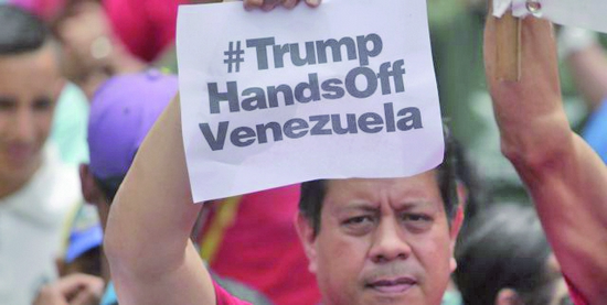 Trump manos fuera de Venezuela. 
