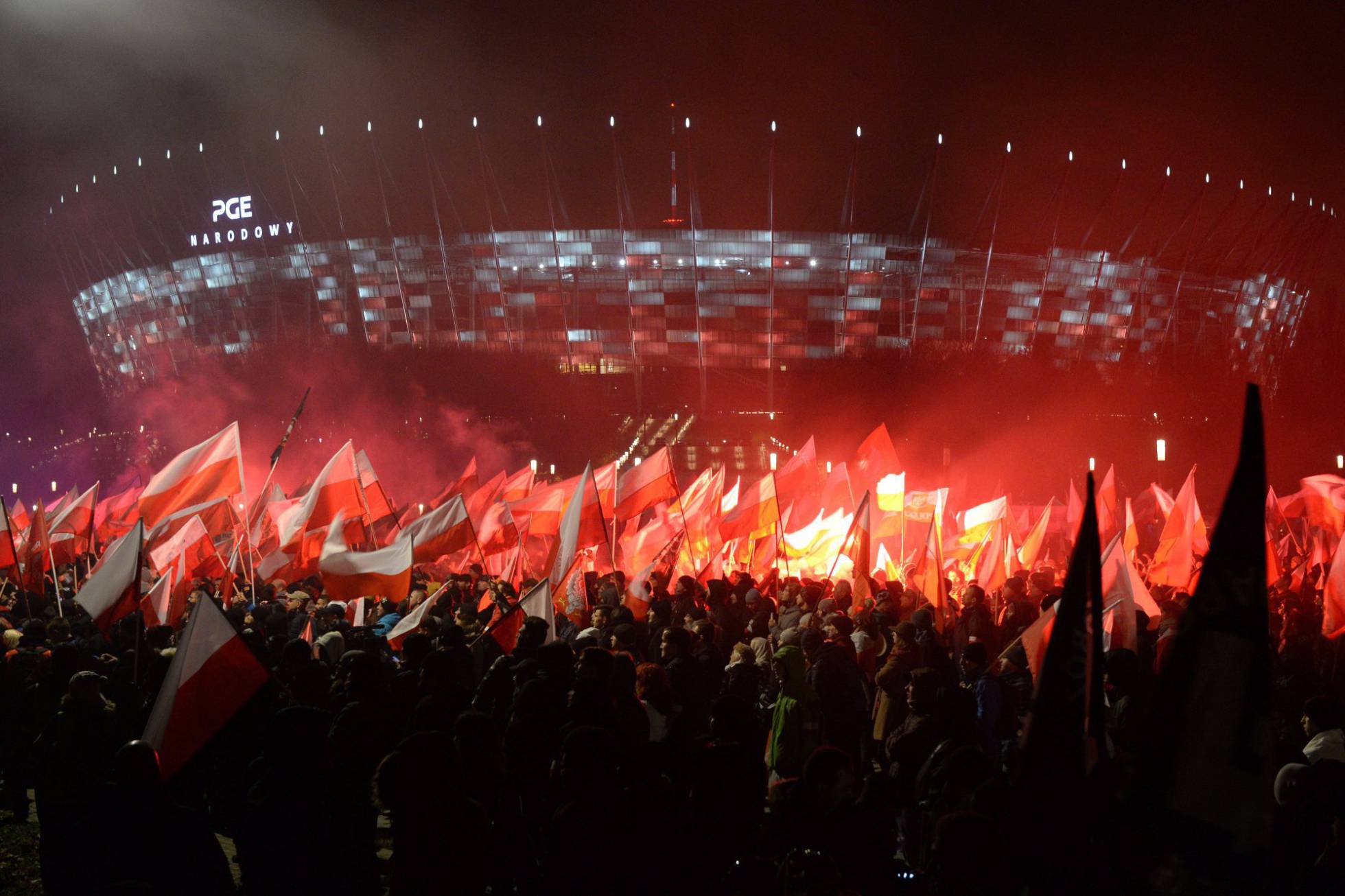 Manifestación en Varsovia