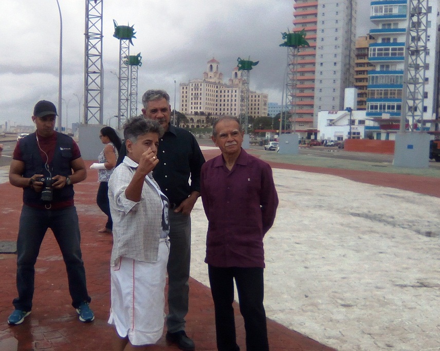 El líder independentista recibió en la Tribuna Antiimperialista una detallada explicación sobre ese lugar