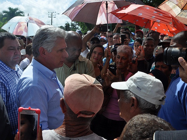 visita de Díaz Canel a florencia en jatibonico norte