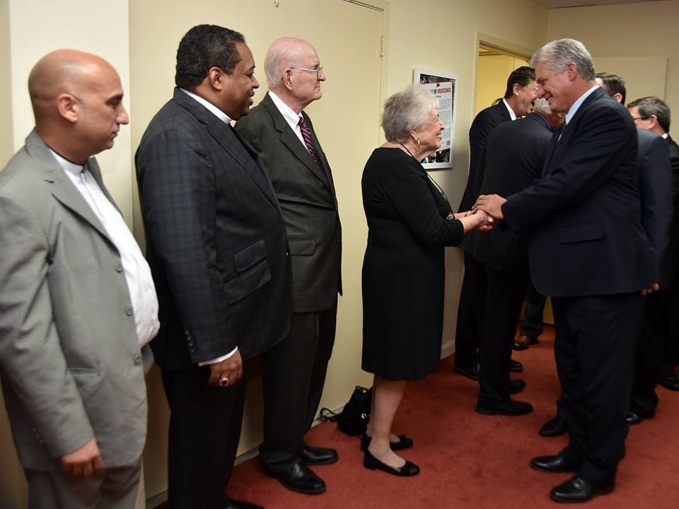 Encuentro del Presidente cubano con representantes de la iglesia norteamericana