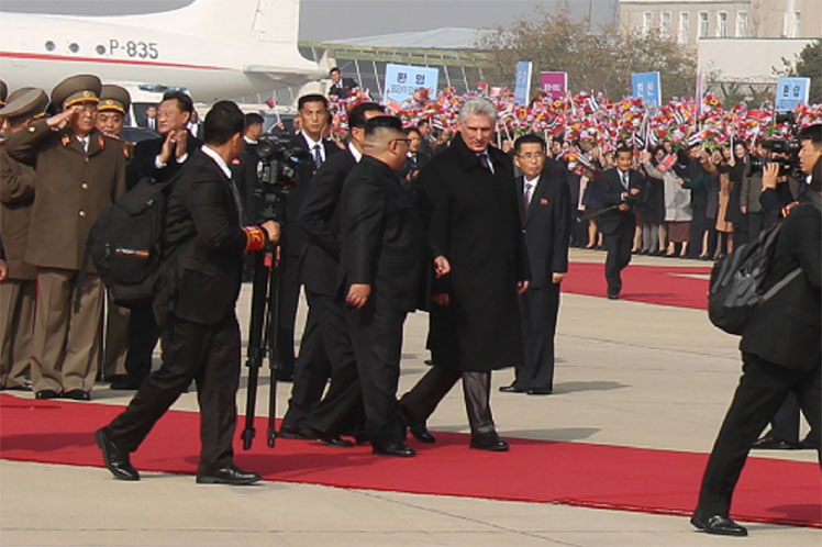 Díaz-Canel en Pyongyang