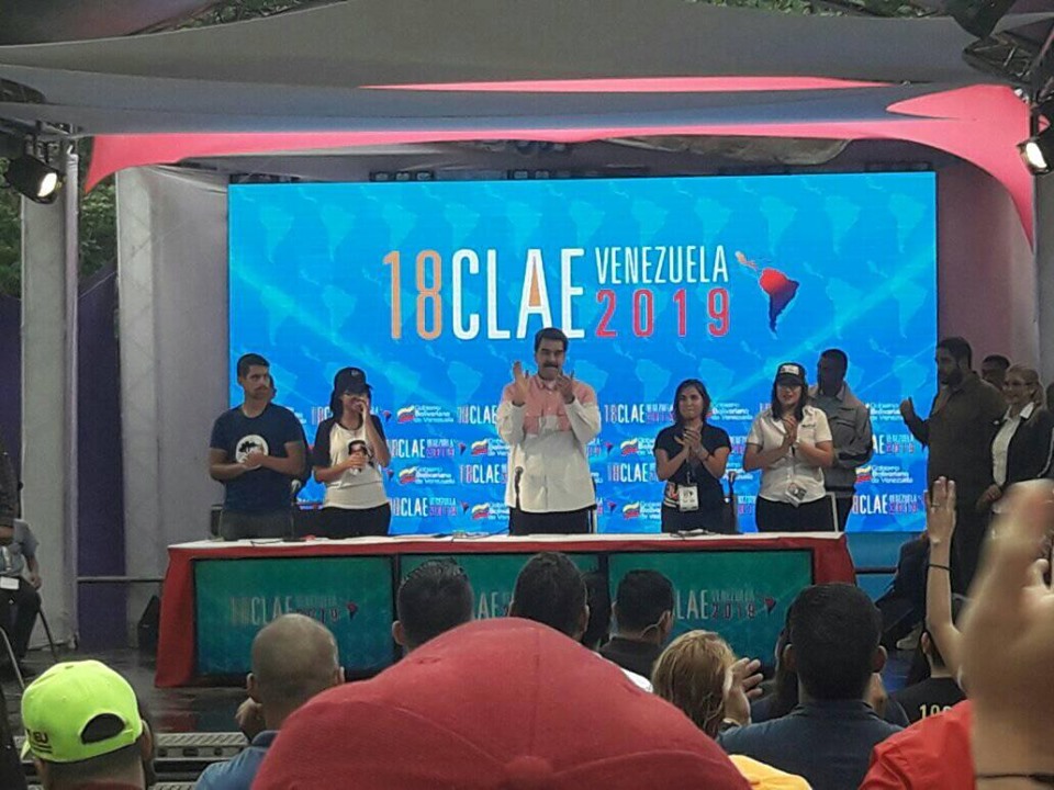 Nicolás Maduro Moros, Presidente Constitucional de Venezuela, participa en la clausura del 18vo. CLAE