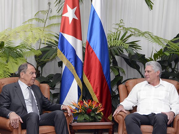 Miguel Díaz-Canel recibió en la tarde del miércoles a Serguéi Lavrov 