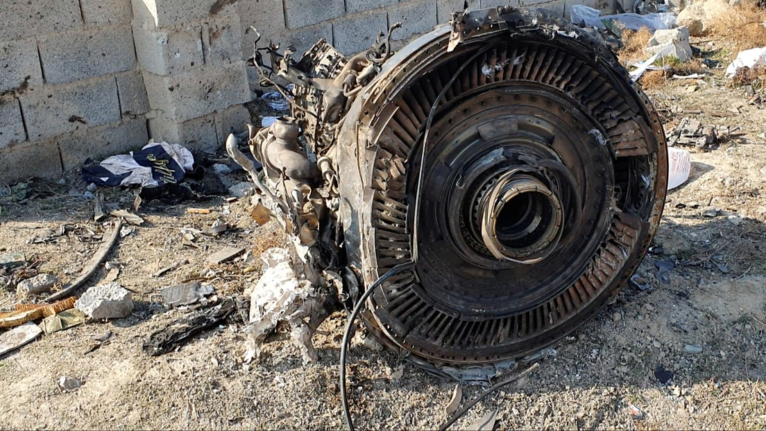 Escombros del avión ucraniano accidentado en Teherán el 8 de enero de 2020