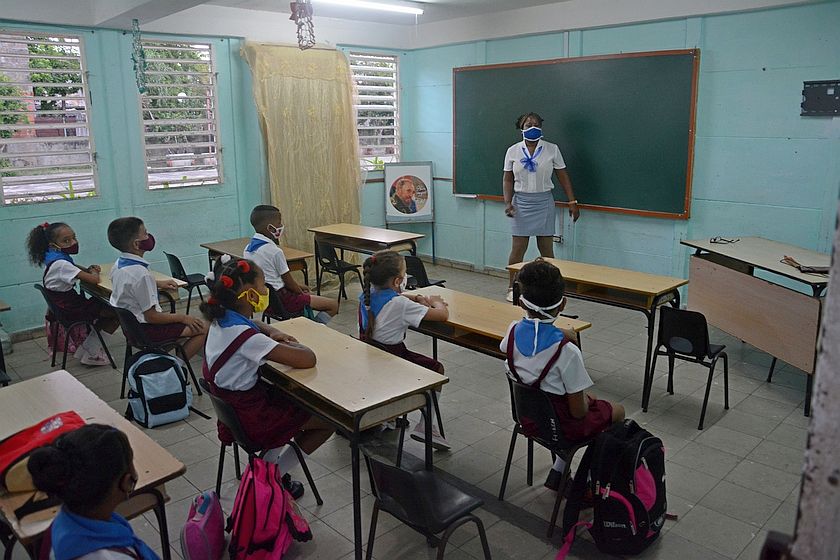 El distanciamiento en el aula. Isla de la Juventud