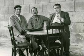 De Izquierda a derecha Julio Cortázar, Chinolope y José Lezama