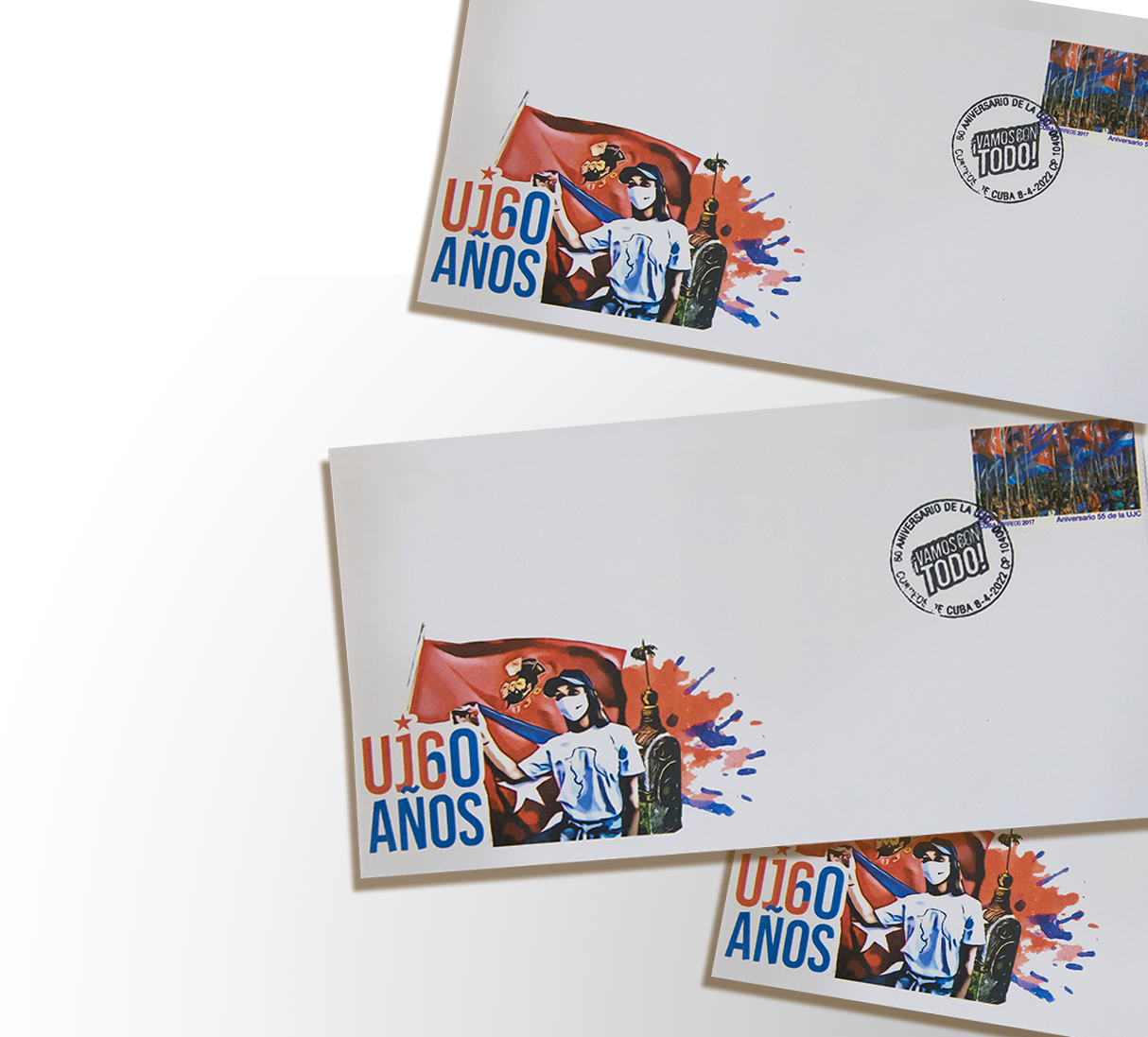 Estampilla por el 60 aniversario de la UJC