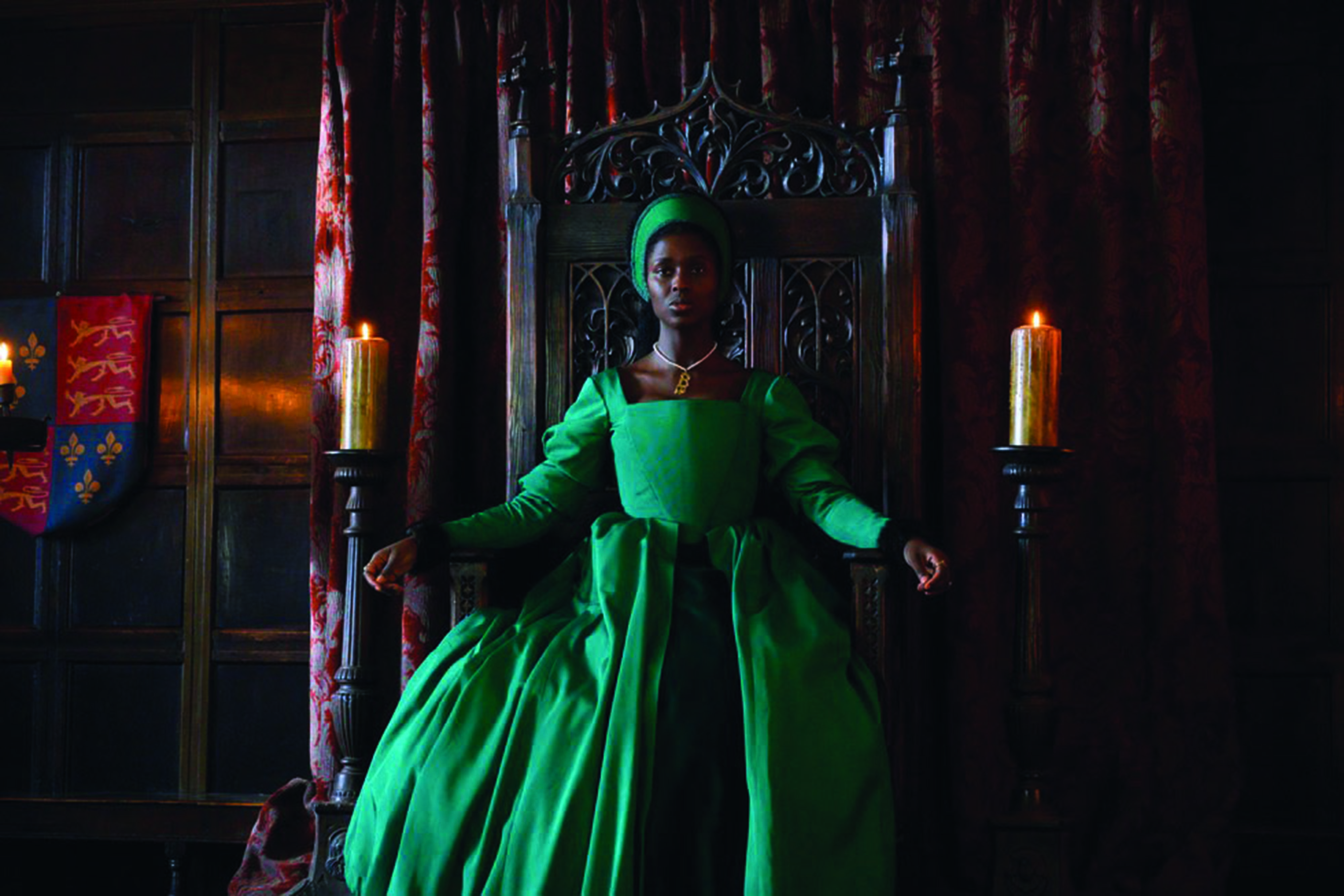 Jodie Turner-Smith en el papel de Ana Bolena, reina consorte de Enrique VIII.