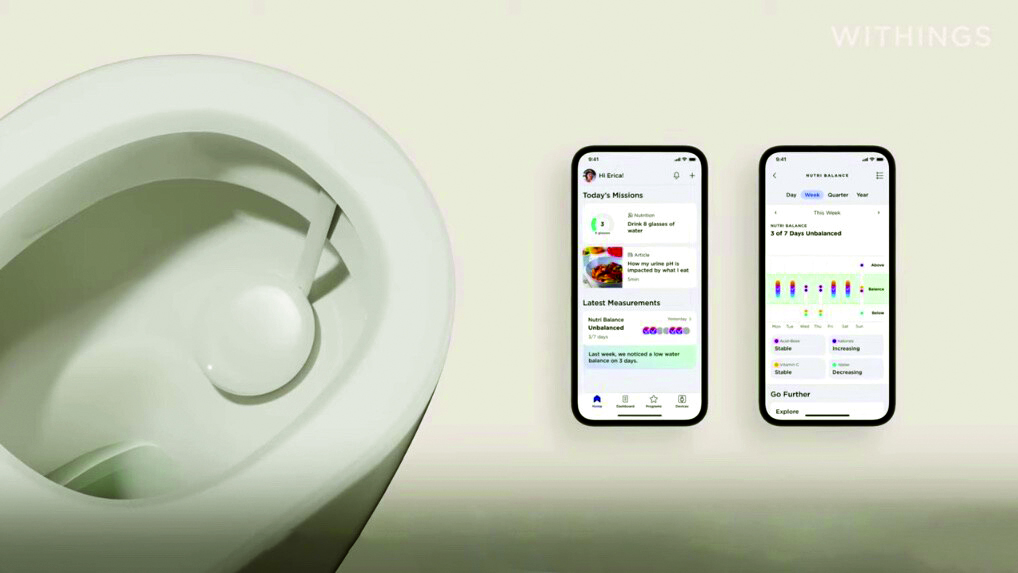 Withings U-Scan es un equipo que se puede instalar en el retrete y ayuda a predecir posibles infecciones en la orina. 