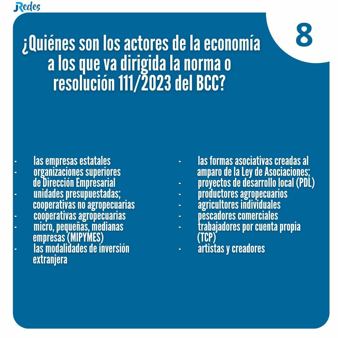 Detalles sobre el proceso de bancarización de las operaciones en Cuba. 