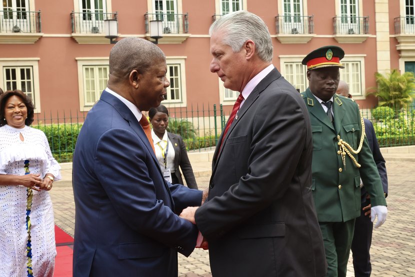 Presidente de la República, Miguel Díaz-Canel Bermúdez y  Presidente de Angola, João Manuel Gonçalves Lourenço