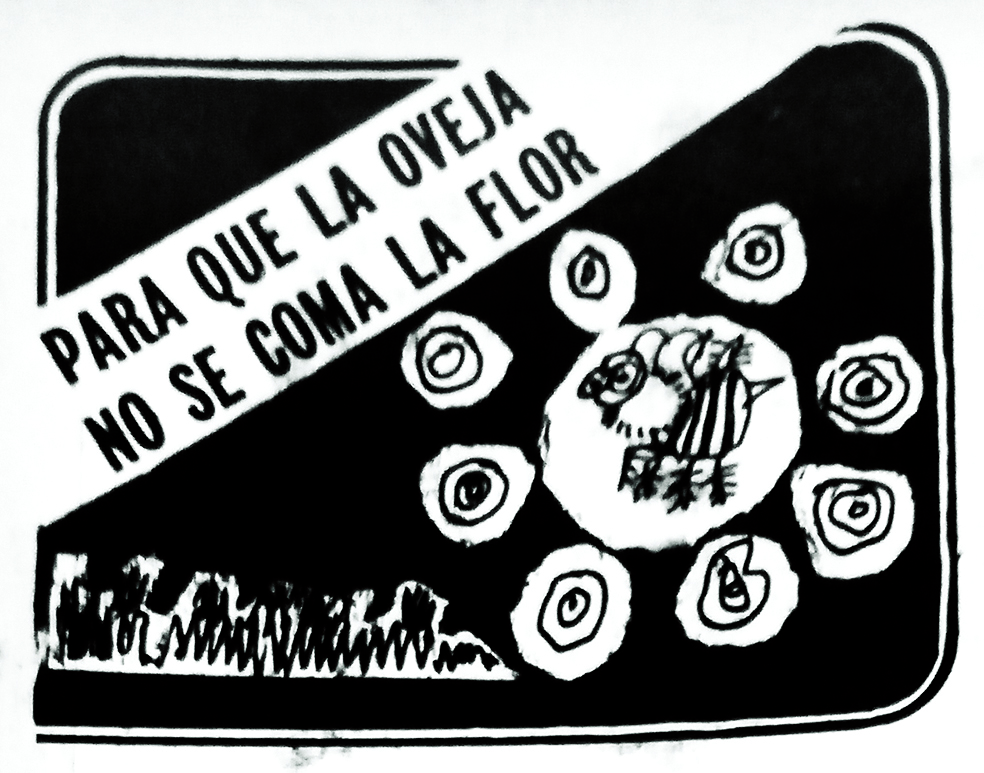 Para que la oveja no se coma la flor