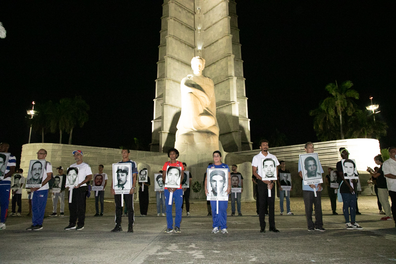 Vigilia juvenil antiterrorista, desde la Plaza de la Revolución José Martí, por los 50 años del Crimen de Barbados y el Día de las Víctimas del Terrorismo de Estado.