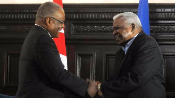 The President of the National Assembly of the African nation  and Esteban Lazo