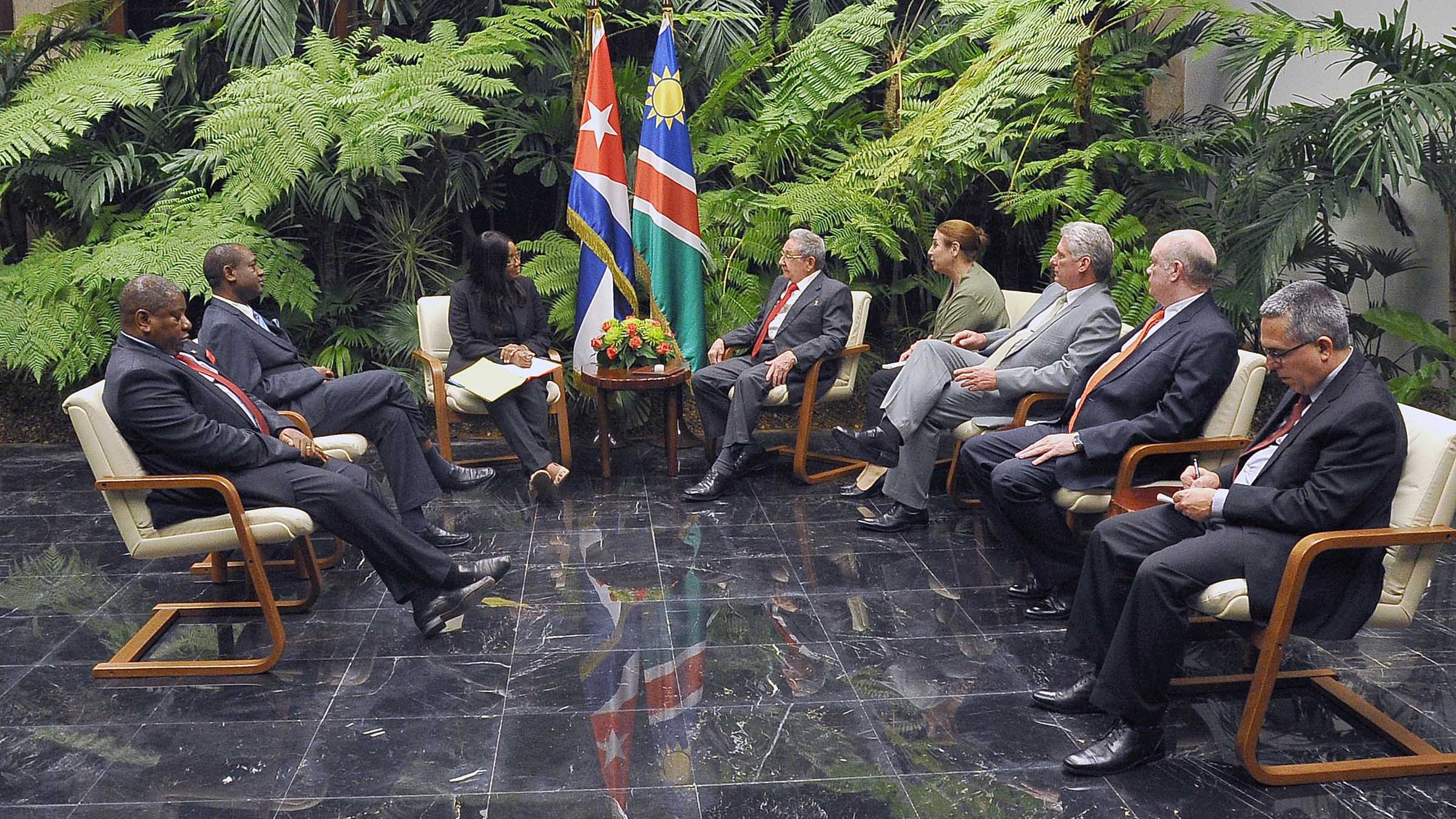 Recibió Raúl a la Primera Ministra de Namibia.