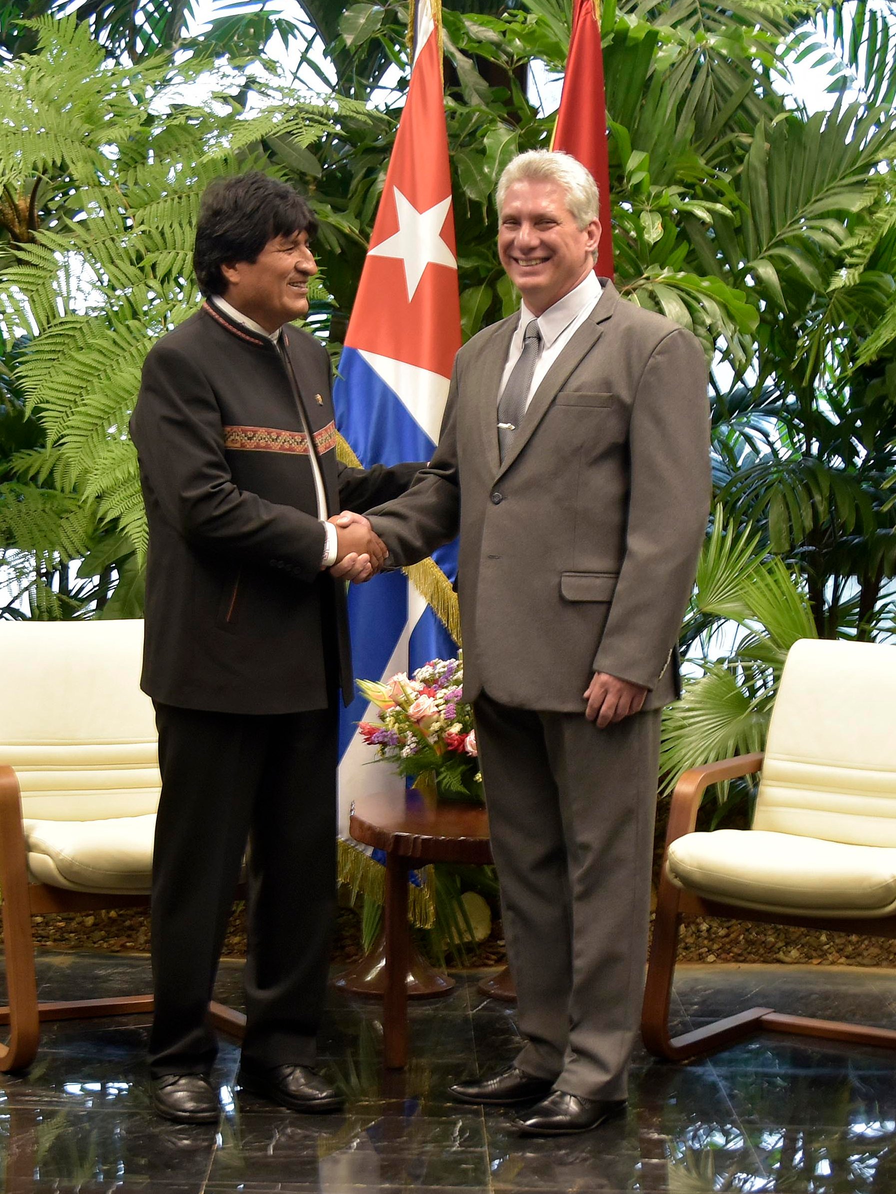 Recibimiento a Evo Morales