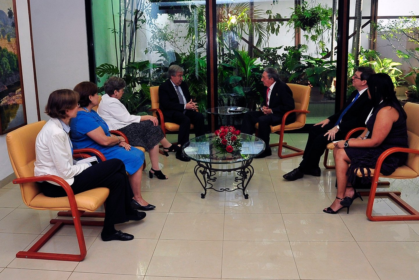 Encuentro de Raúl y Guterres