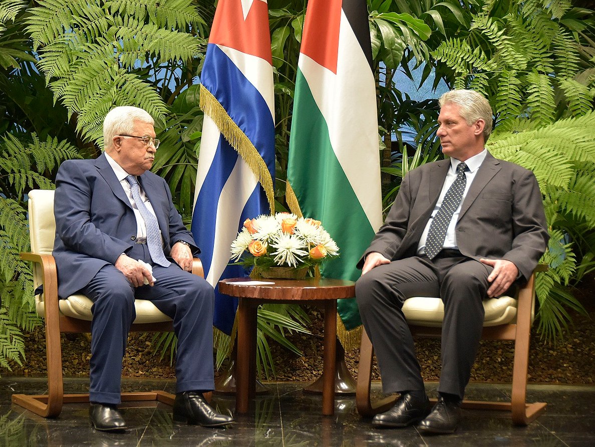 Miguel Díaz-Canel Bermúdez y Mahmoud Abbas