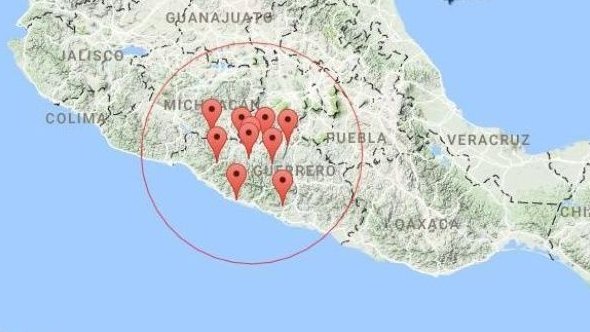 Registrado sismo de 5,2 en Guerrero, México