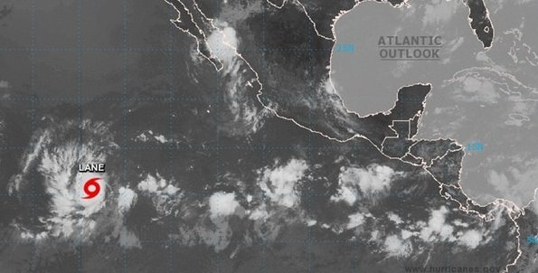 Tormenta tropical Lane en la costa oeste de México