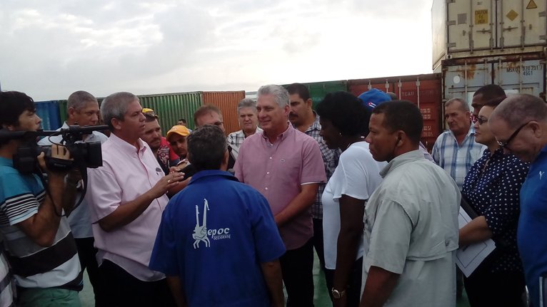 Miguel Díaz-Canel en Batabanó