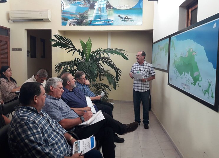 El Presidente cubano Miguel Díaz-Canel Bermúdez en Ciego de Ávila